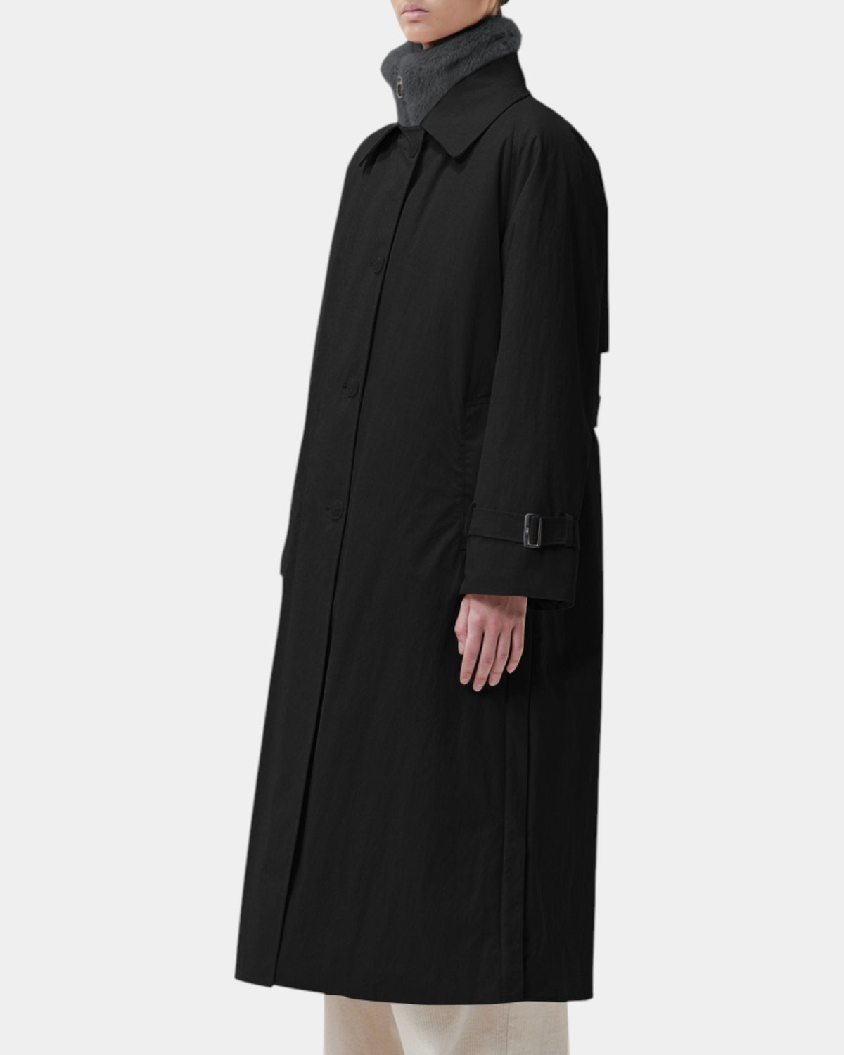 Duno Aloma – Trench con gilet staccabile Nero