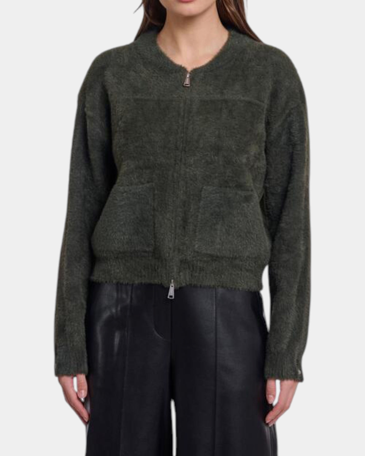 Rino & Pelle Bento – Giacca corta in maglia con zip