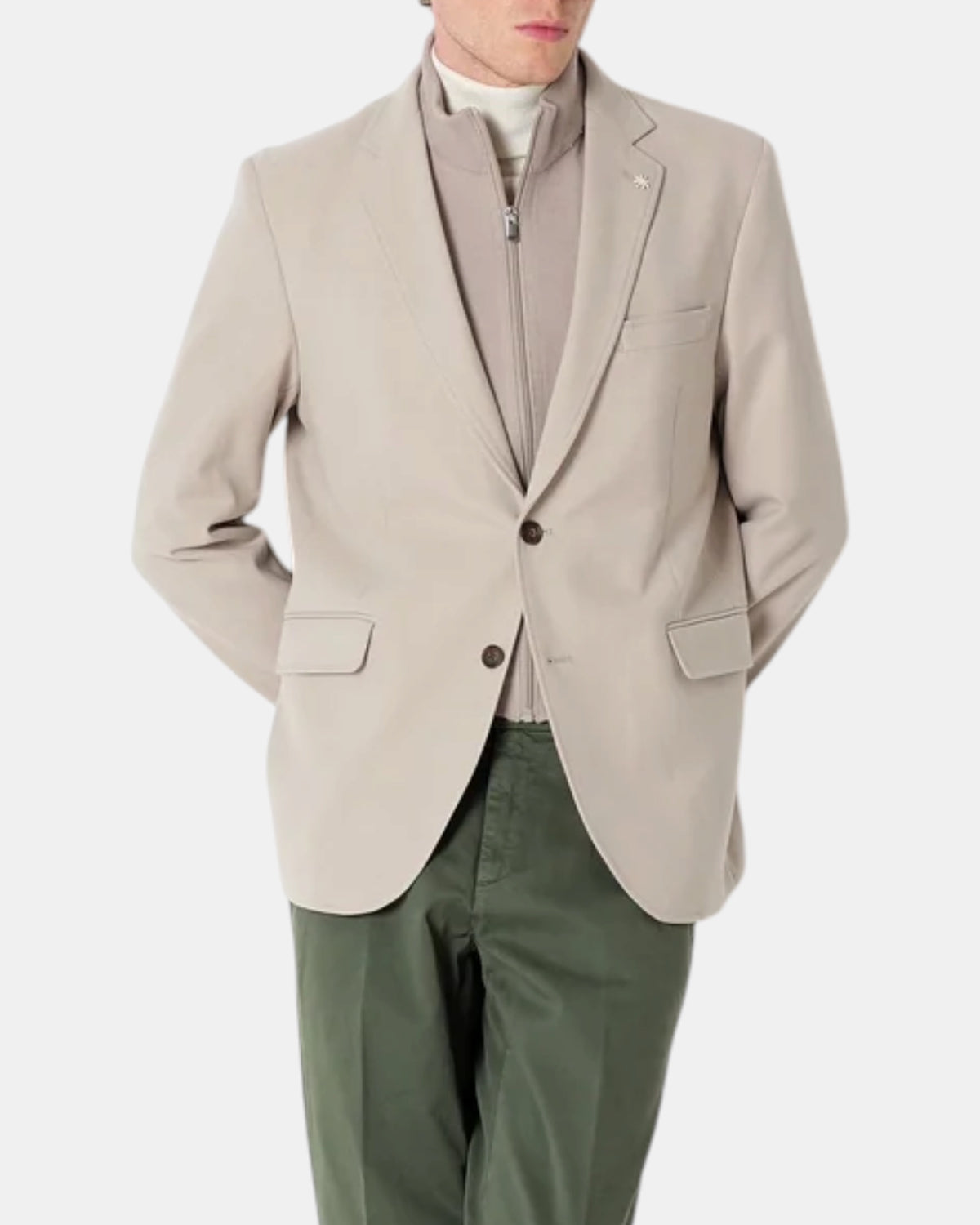 Manuel Ritz – Giacca in flanella stretch con pettorina staccabile