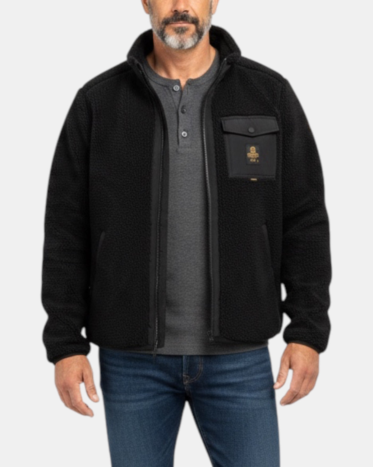 RefrigiWear Tempest – Giacca in teddy effetto sherpa Nera