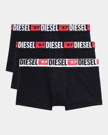Diesel Set 3 Boxer con Logo in Vita Nero