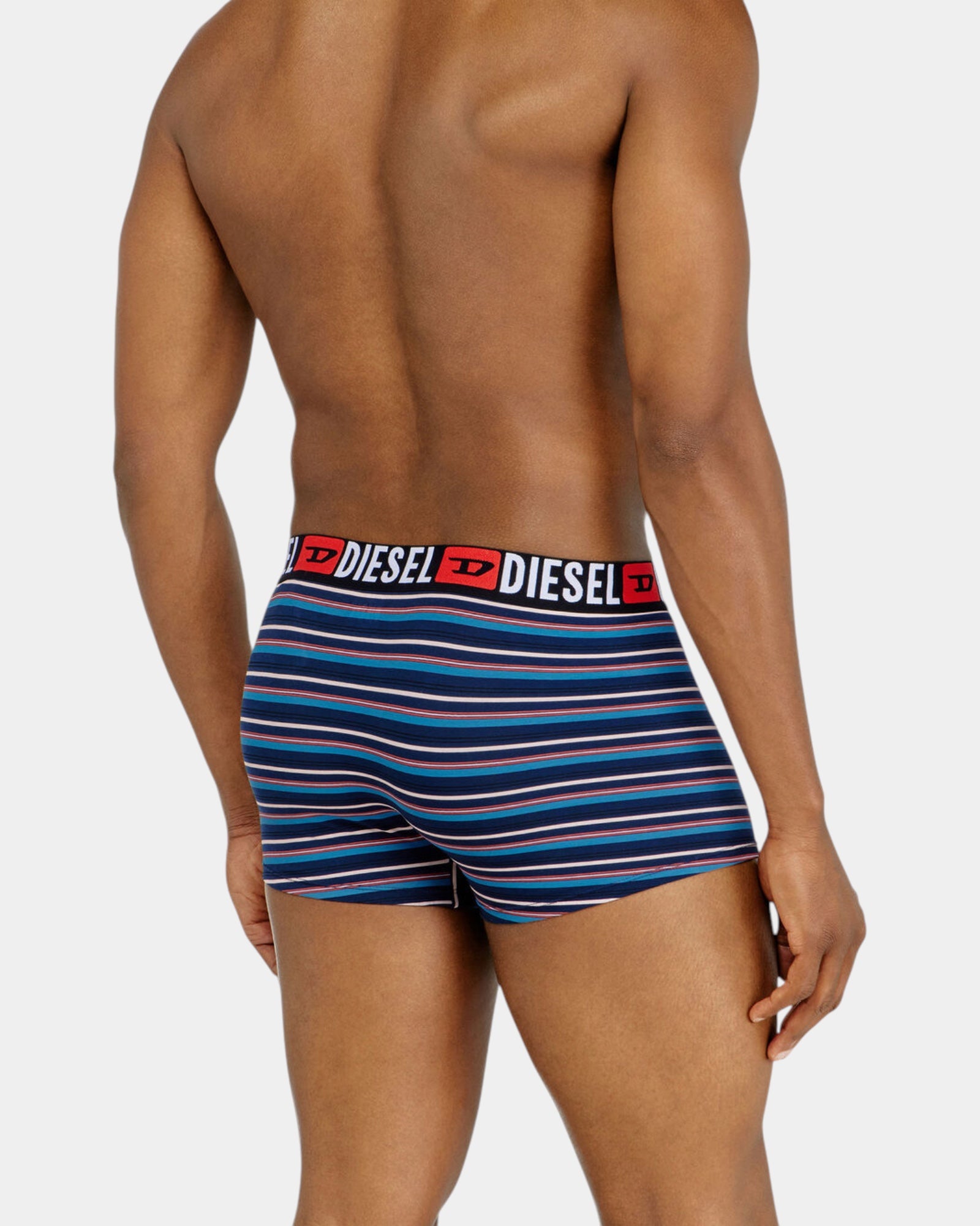 Diesel Set 3 Boxer Righe Blu/Nero