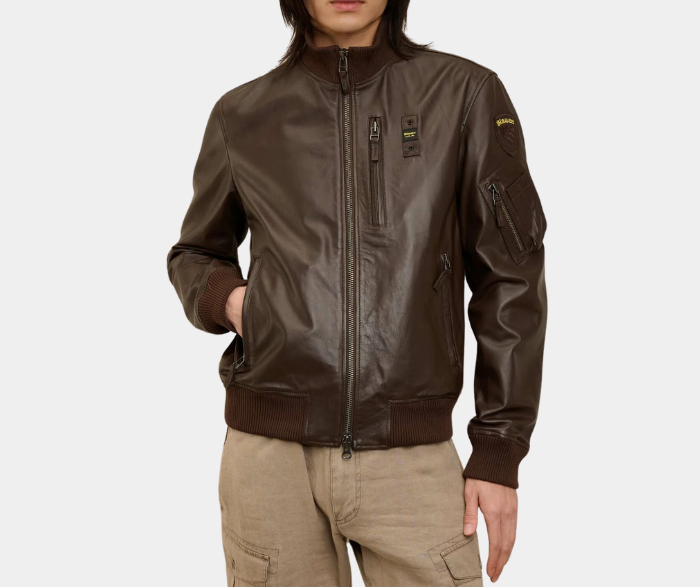 BLAUER GIUBBINO PELLE BALDWIN 2411-7155