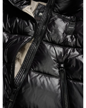 Blauer Armory – Giubbotto lungo imbottito con cappuccio nero