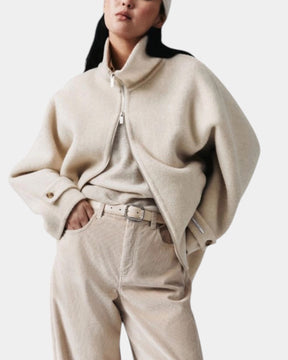 Marella Monochrome Cappotto Prisma in lana e alpaca