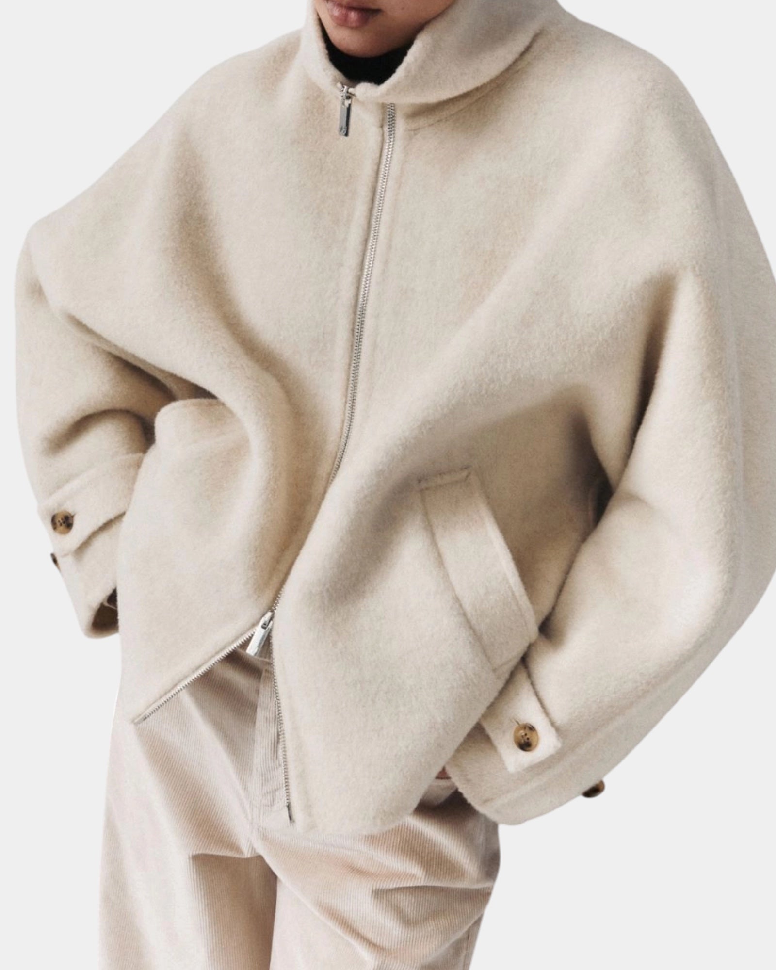 Marella Monochrome Cappotto Prisma in lana e alpaca