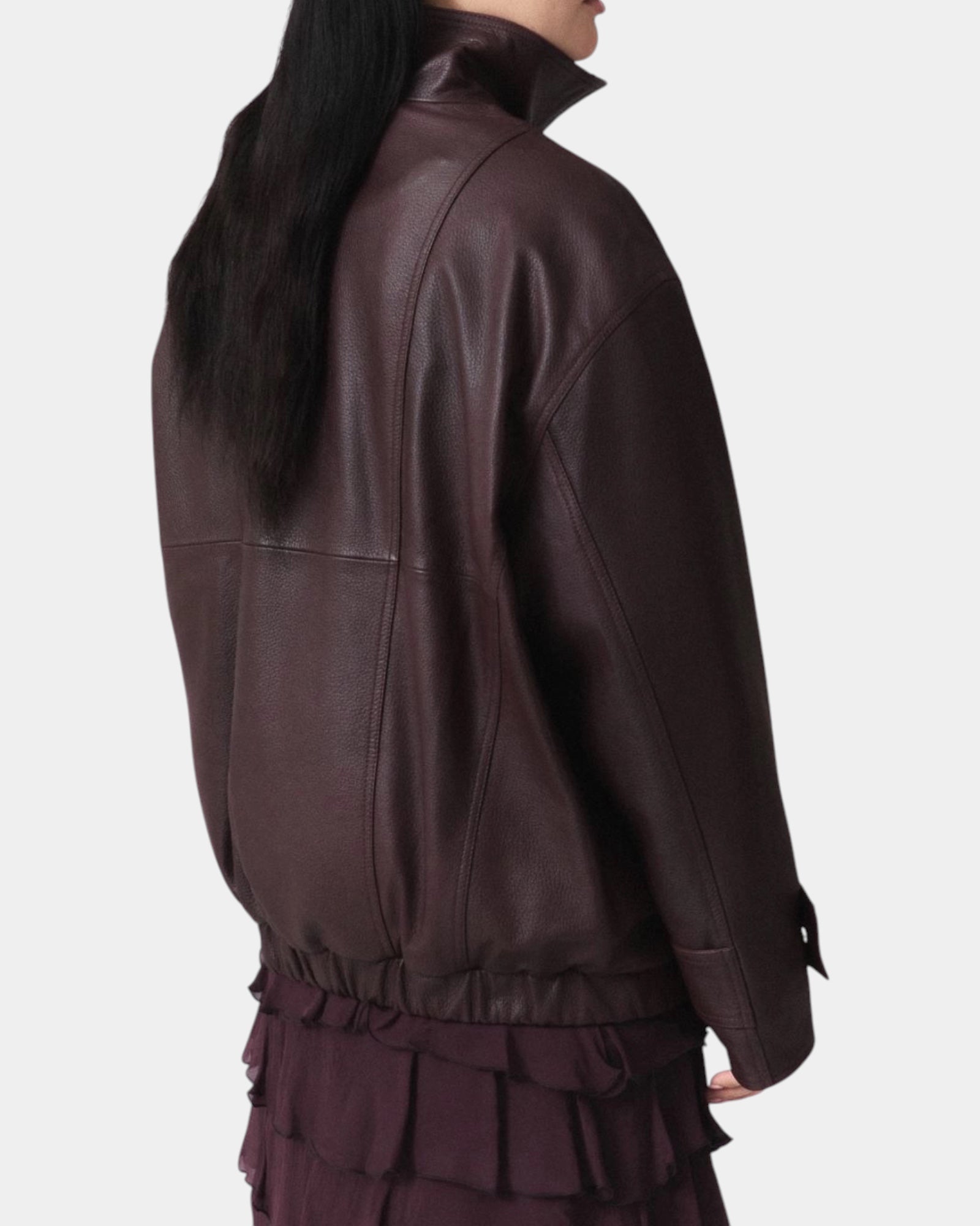 Marella Monochrome Bomber Livrea in Nappa