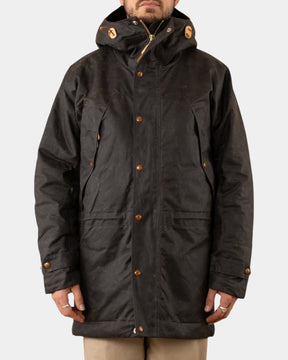 Manifattura Ceccarelli Long Mountain Jacket 7013 – Giacca lunga in cotone cerato con cappuccio