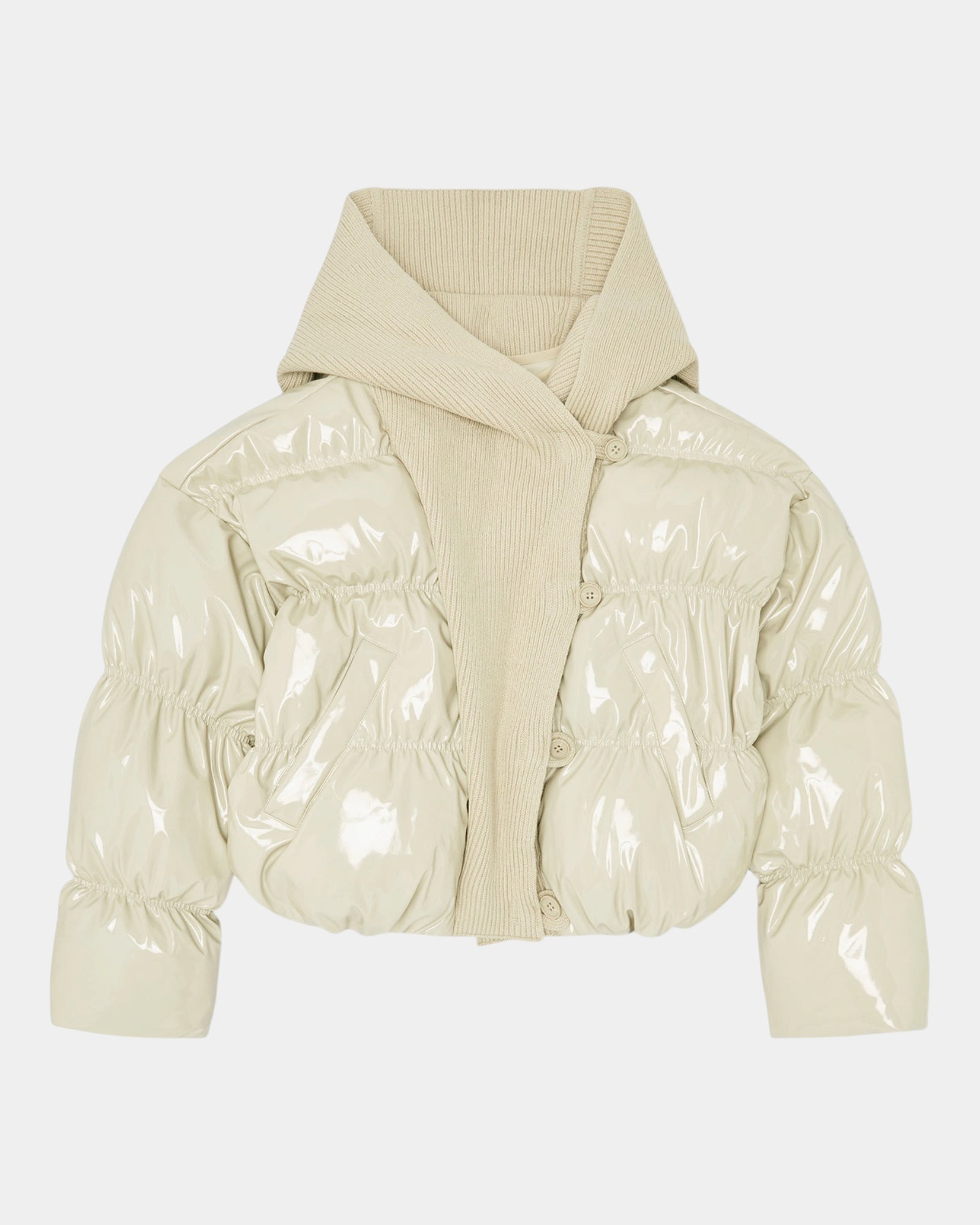 Diesel Giacca Imbottita W-Idney con Cappuccio in Maglia