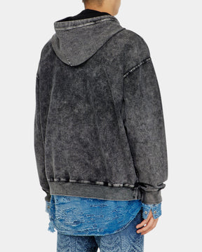 Diesel Felpa con Cappuccio S-Boxt-Hood-Tuk Effetto Denim