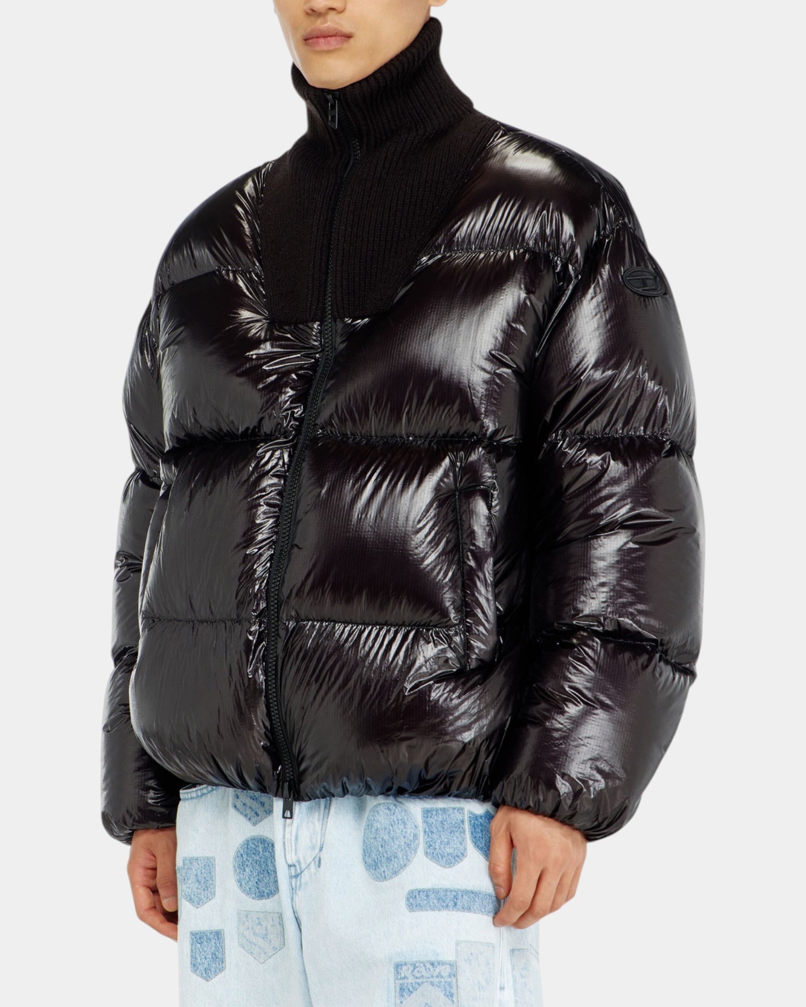 Diesel Piumino W-Ribb Collo Alto in Maglia