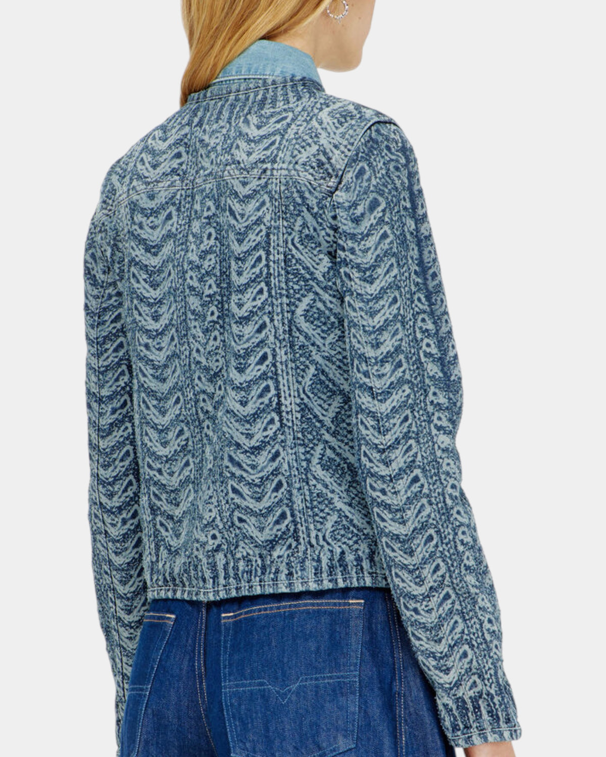 Diesel Giacca in Denim De-Grafy-S2 Senza Collo