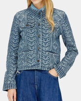 Diesel Giacca in Denim De-Grafy-S2 Senza Collo
