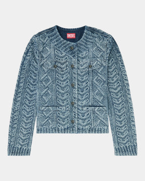 Diesel Giacca in Denim De-Grafy-S2 Senza Collo