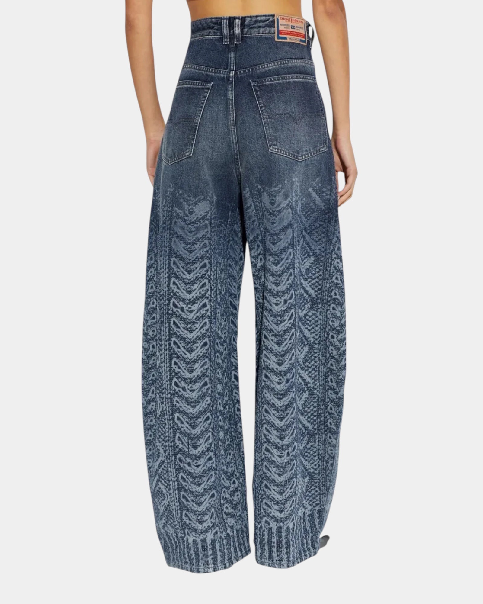 Diesel Jeans D-Khelz Relaxed Effetto Maglia Blu scuro