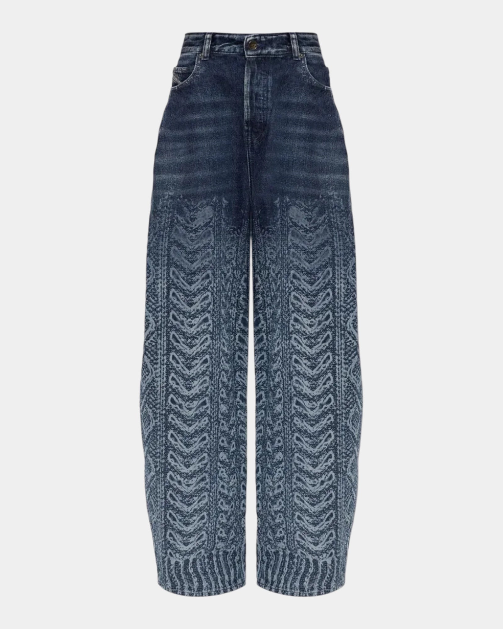Diesel Jeans D-Khelz Relaxed Effetto Maglia Blu scuro