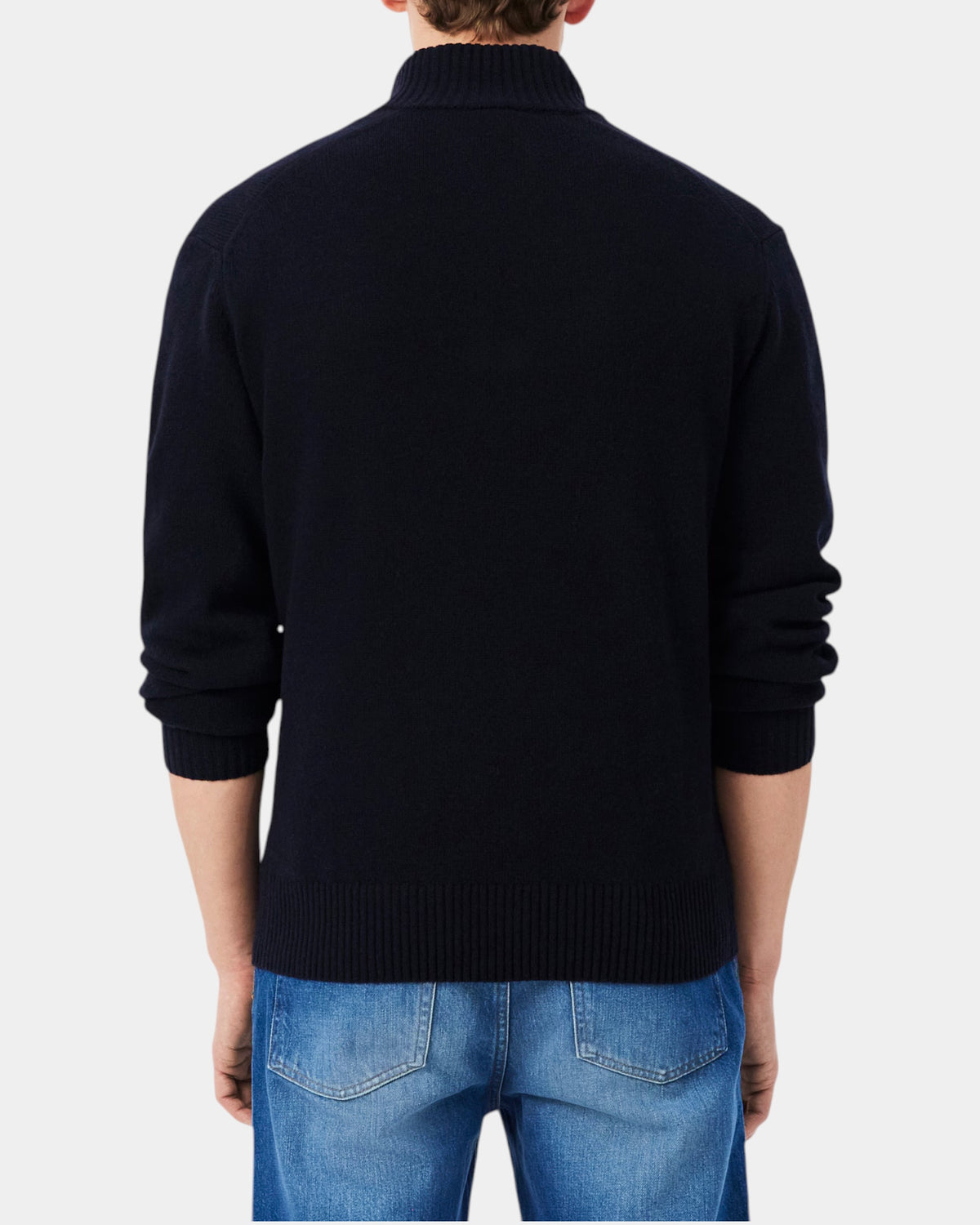 Lacoste Maglione a collo alto in lana con zip