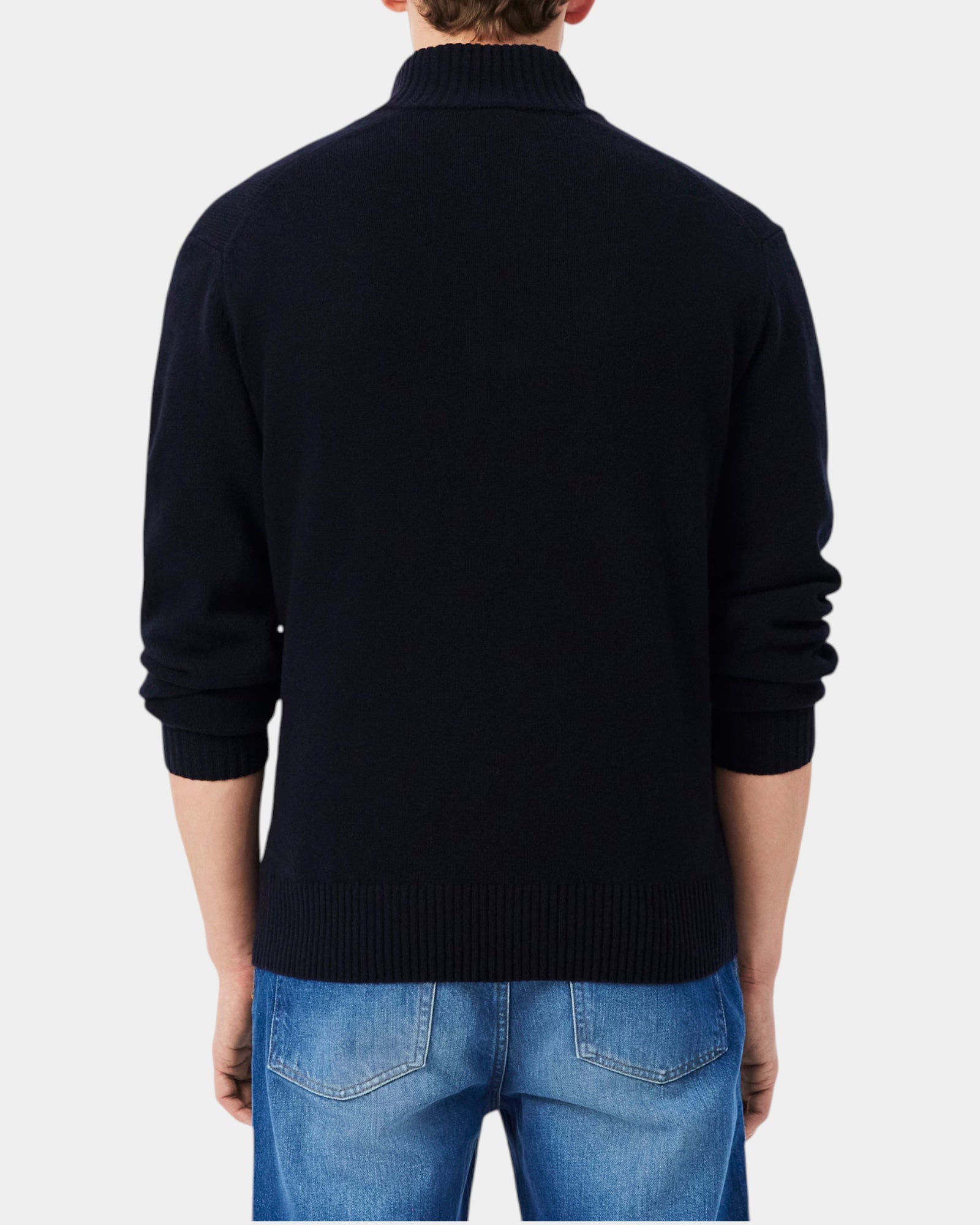Lacoste Maglione a collo alto in lana con zip