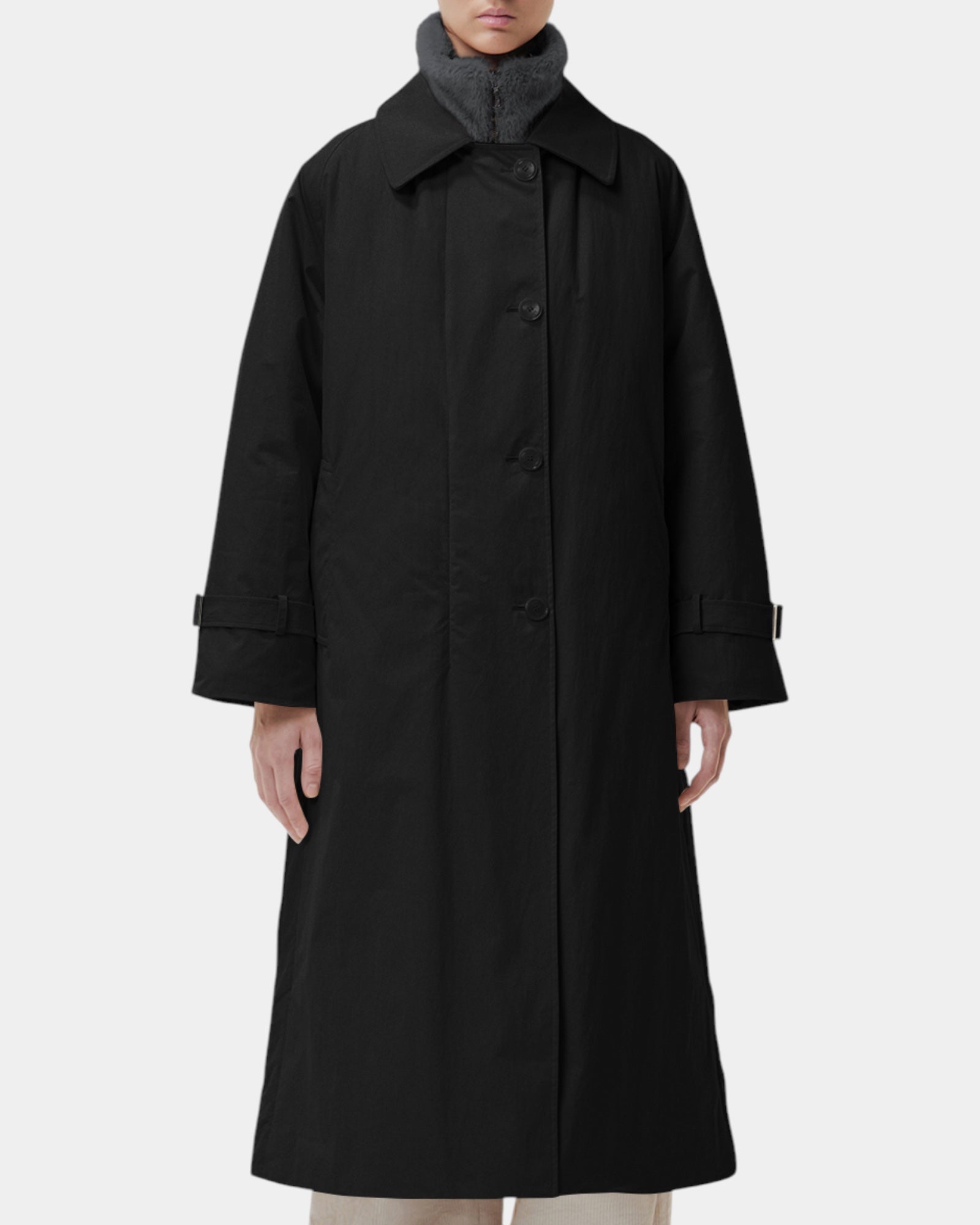 Duno Aloma – Trench con gilet staccabile Nero