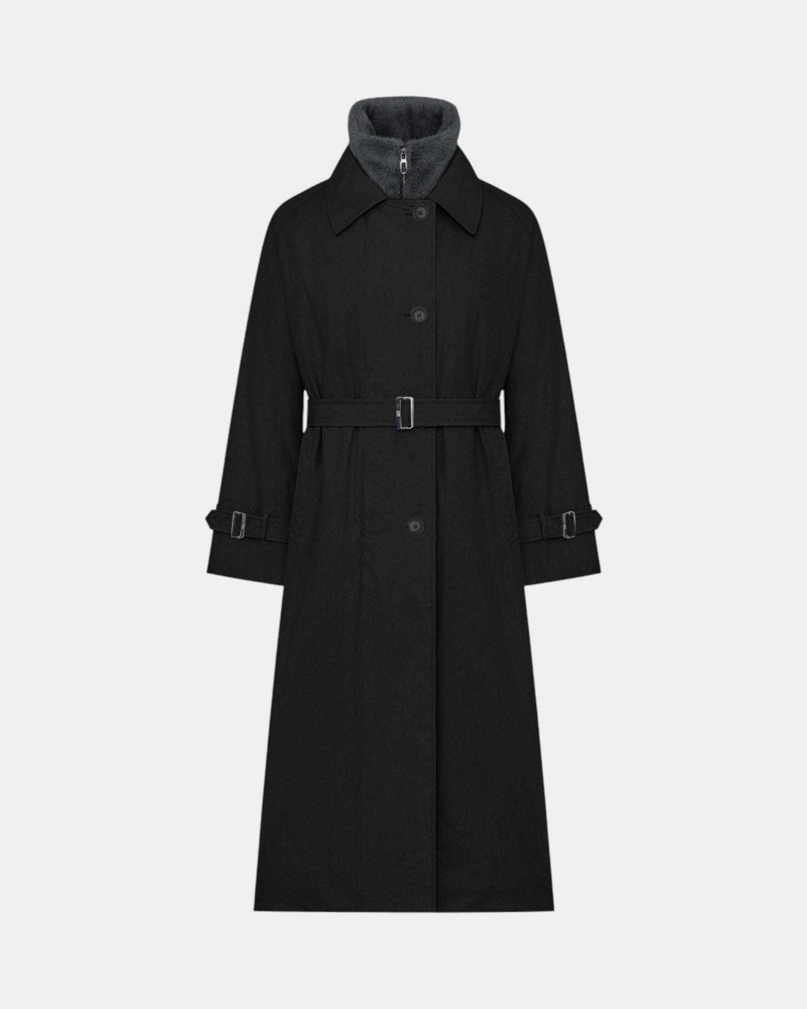 Duno Aloma – Trench con gilet staccabile Nero