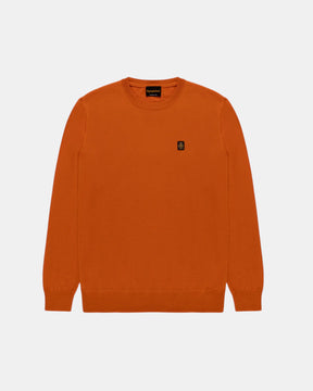 RefrigiWear Bennet – Maglione girocollo in lana merino Terracotta