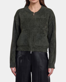 Rino & Pelle Bento – Giacca corta in maglia con zip