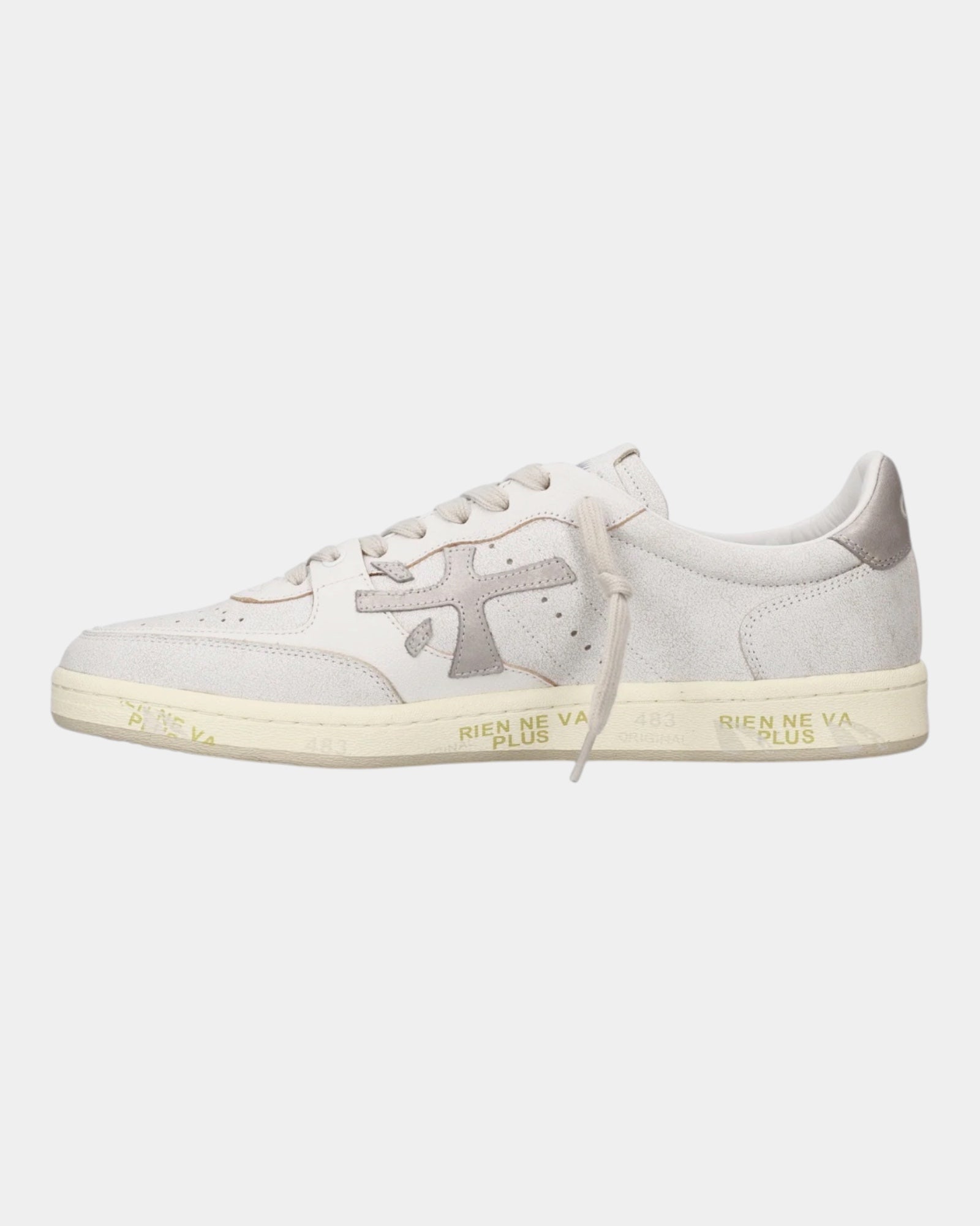 Premiata Bskt Clayd 8447 – Sneaker in pelle e suede Bianco/Beige