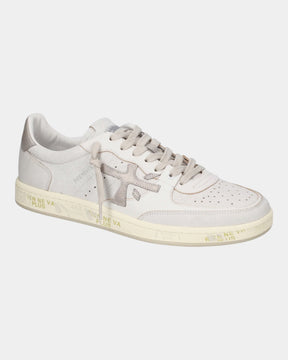 Premiata Bskt Clayd 8447 – Sneaker in pelle e suede Bianco/Beige