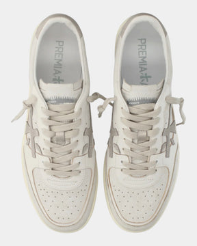 Premiata Bskt Clayd 8447 – Sneaker in pelle e suede Bianco/Beige