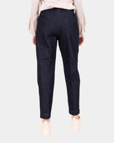 Roy Roger's Maemi – Pantalone chino in denim con pinces Blu