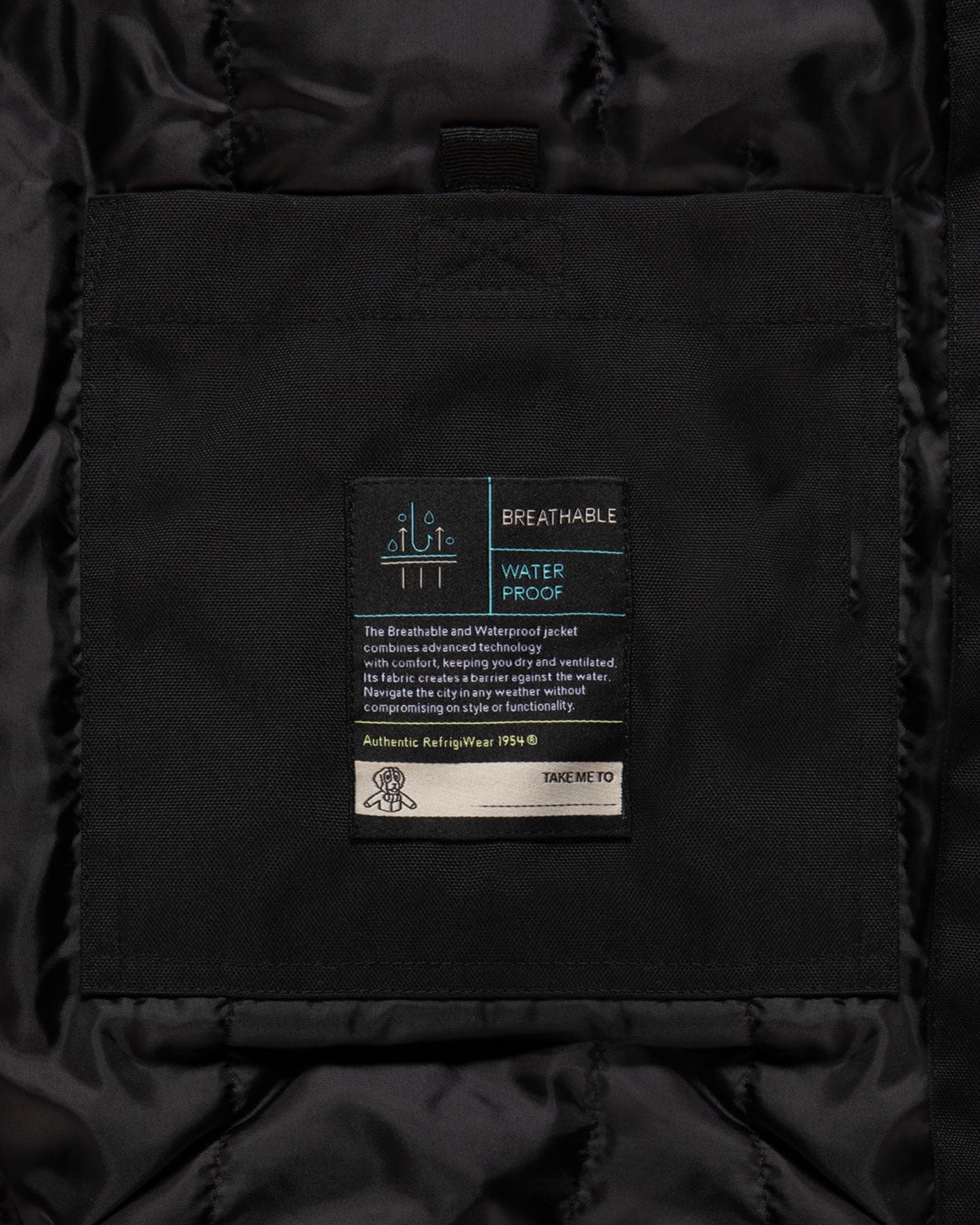 RefrigiWear Corby – Bomber imbottito con cappuccio Nero