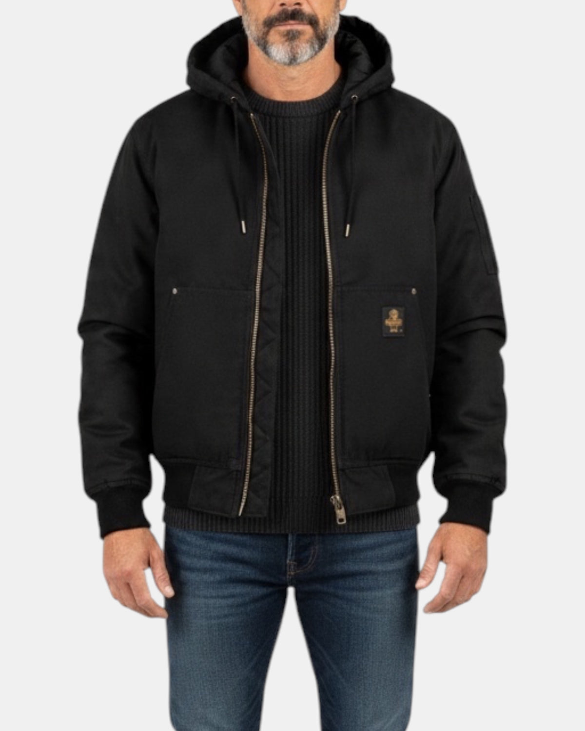 RefrigiWear Corby – Bomber imbottito con cappuccio Nero