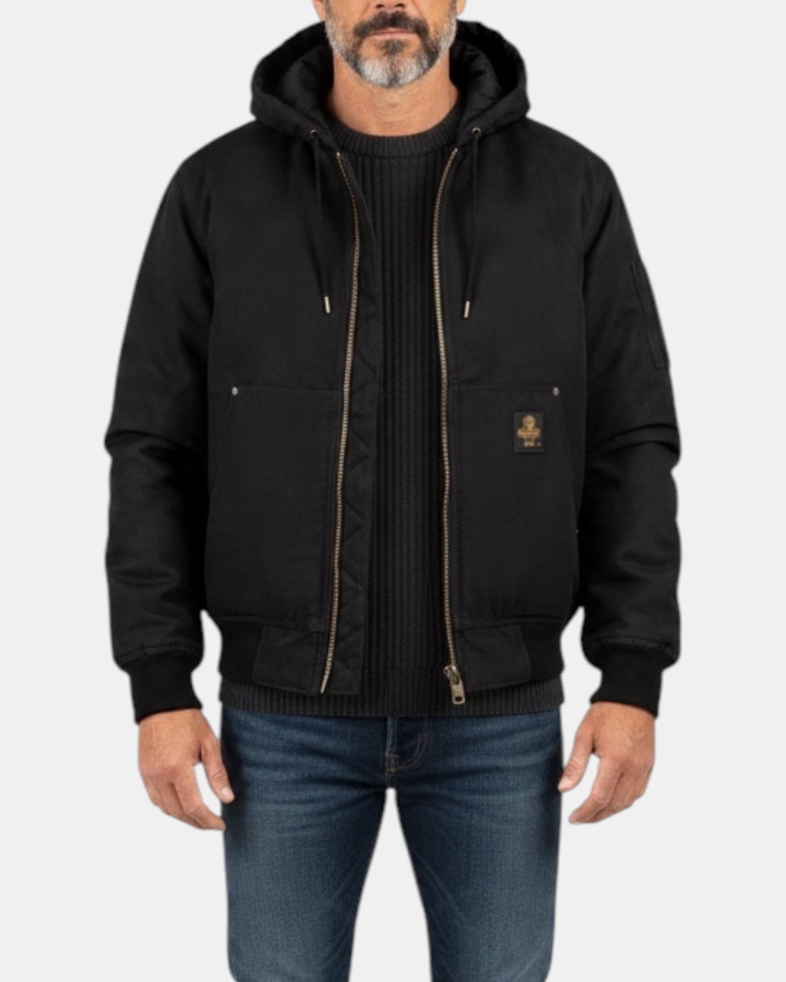 RefrigiWear Corby – Bomber imbottito con cappuccio Nero