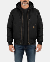 RefrigiWear Corby – Bomber imbottito con cappuccio Nero