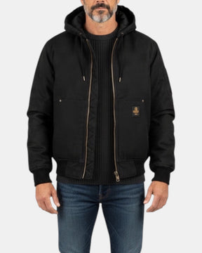 RefrigiWear Corby – Bomber imbottito con cappuccio Nero