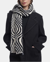 Rino & Pelle Catherina – Sciarpa zebrata Beige/Nero