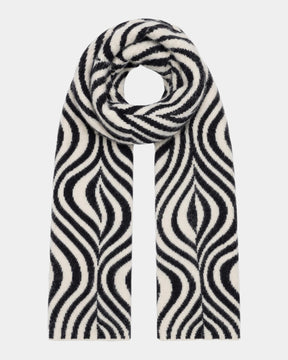 Rino & Pelle Catherina – Sciarpa zebrata Beige/Nero