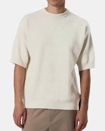 Daniele Fiesoli – Maglia paricollo a mezza manica in piquet misto cashmere
