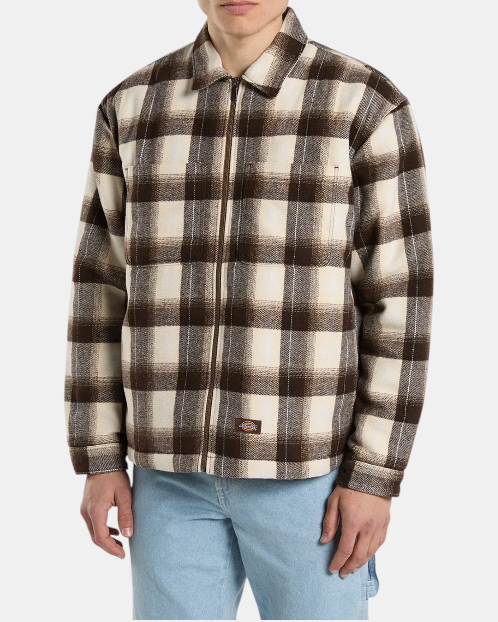 Dickies Florence – Giacca-camicia oversize in flanella a quadri Marrone