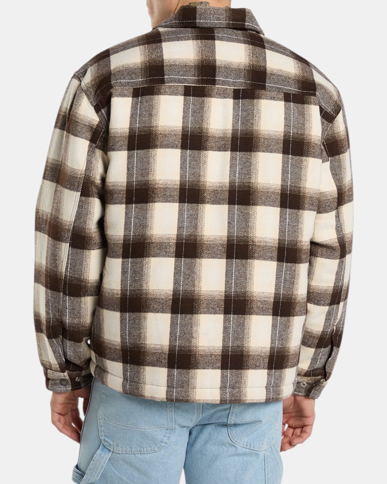 Dickies Florence – Giacca-camicia oversize in flanella a quadri Marrone