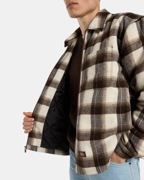 Dickies Florence – Giacca-camicia oversize in flanella a quadri Marrone