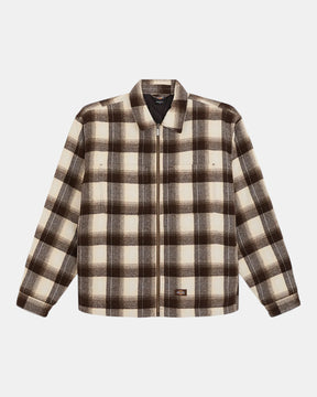 Dickies Florence – Giacca-camicia oversize in flanella a quadri Marrone