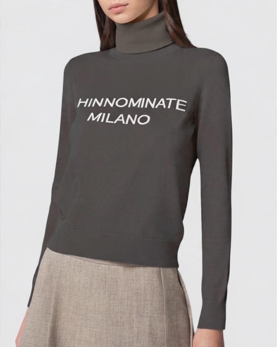 Hinnominate – Maglia dolcevita con intarsio