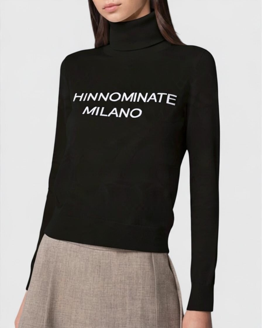 Hinnominate – Maglia dolcevita con intarsio