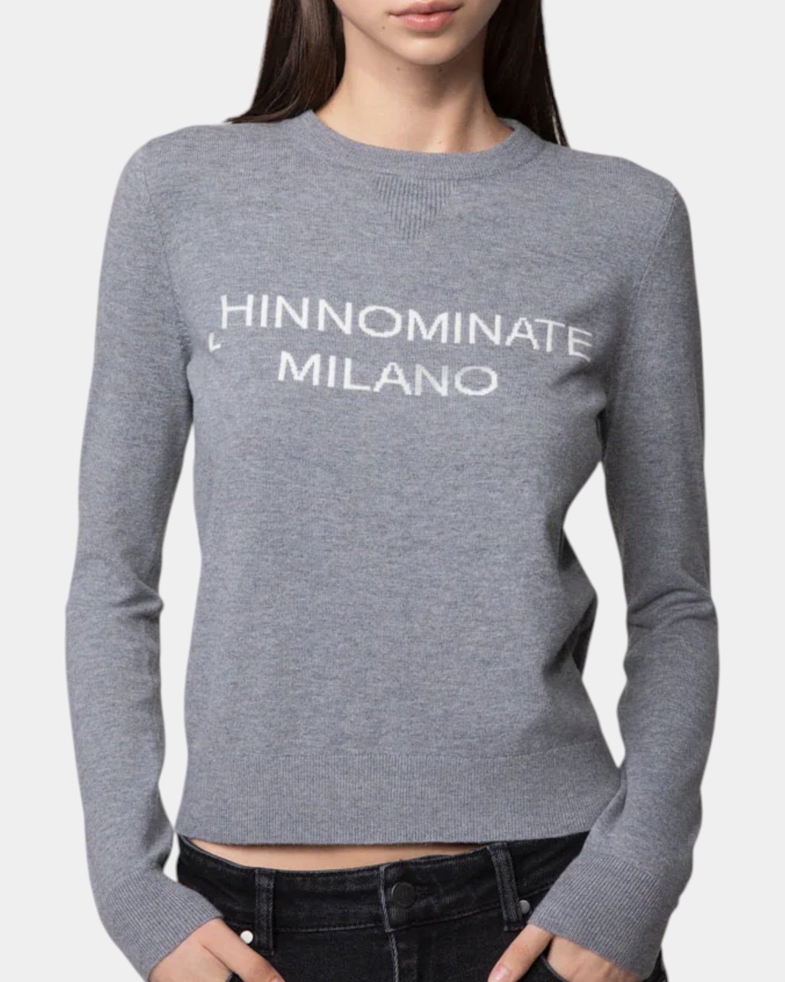 Hinnominate – Maglia paricollo con intarsio