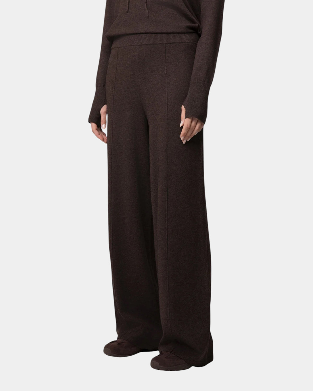 Hinnominate – Pantalone palazzo con nervature in maglia
