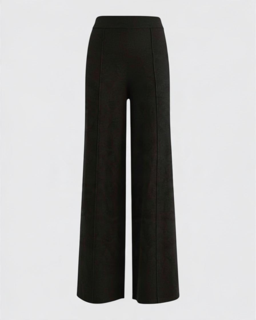 Hinnominate – Pantalone palazzo con nervature in maglia