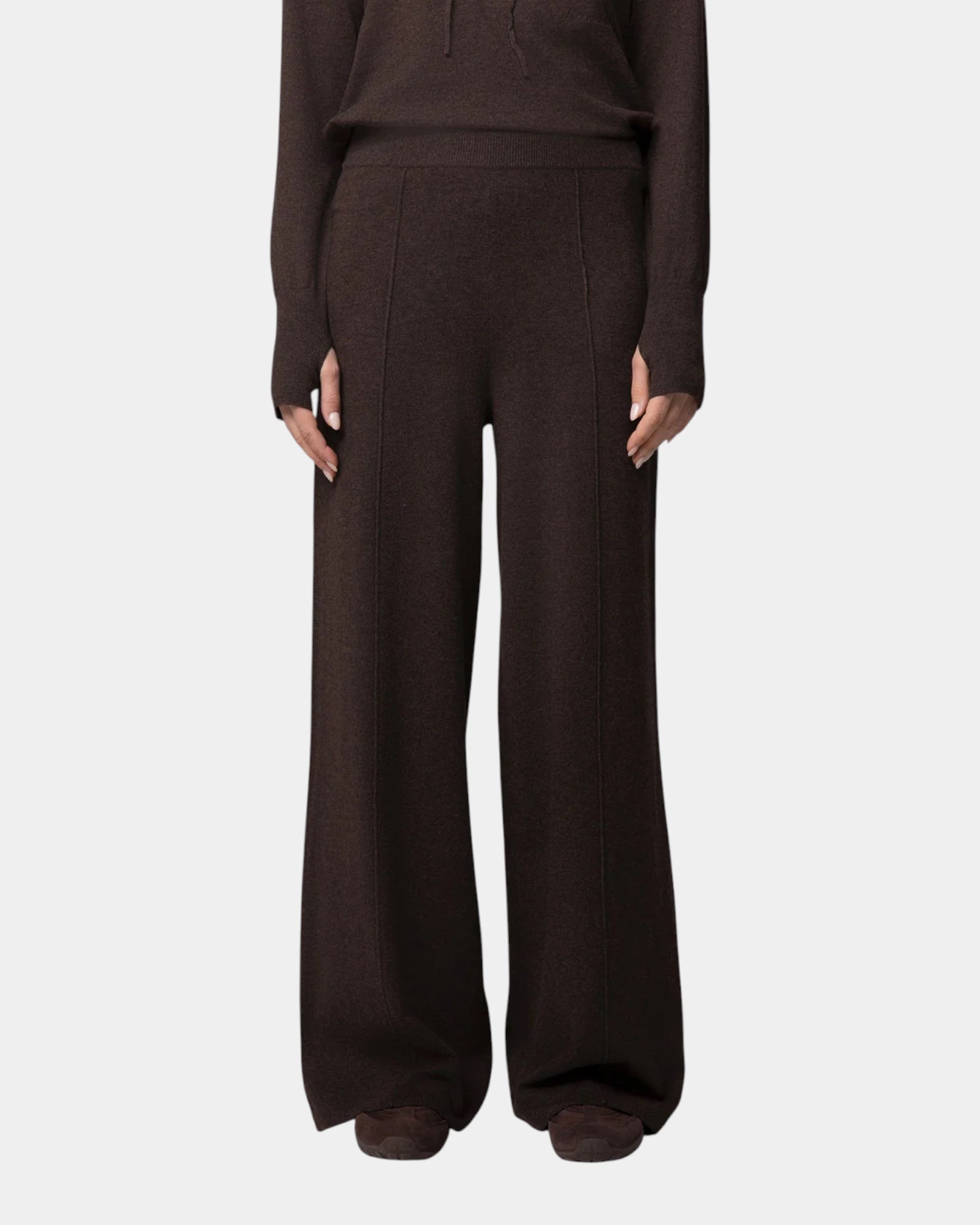 Hinnominate – Pantalone palazzo con nervature in maglia