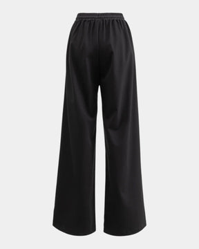 Hinnominate – Pantalone con pinces e coulisse in misto lana Nero