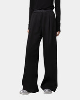 Hinnominate – Pantalone con pinces e coulisse in misto lana Nero